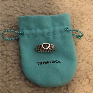 Tiffany & Co. Elsa Peretti Mesh Heart Ring Size 7